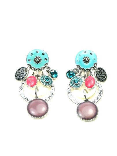 Zeer mooie vrolijk gekleurde oorclips